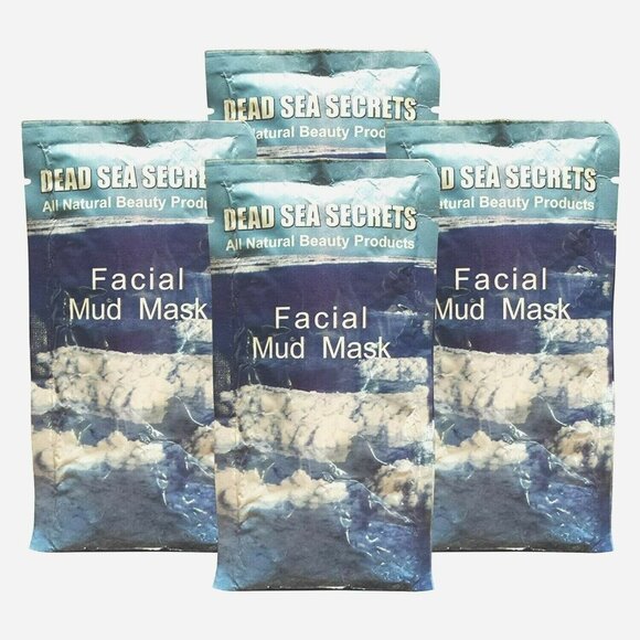 4 AUTHENTIC Dead Sea Mud Masks Facials from Israel Acne Stocking Stuffer - Picture 6 of 6